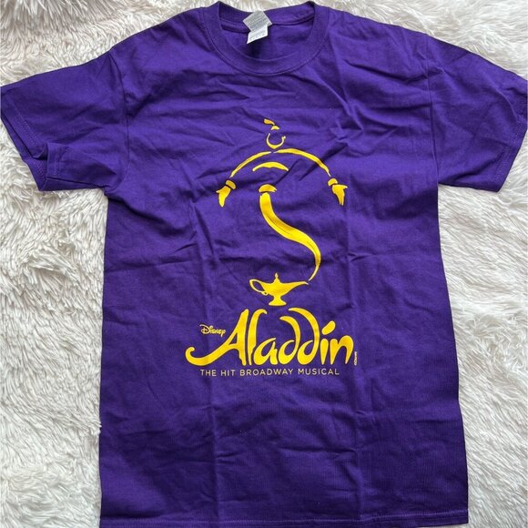 Disney‎ Aladdin Broadway Purple T-Shirt Gildan Heavy Cotton Unisex S - Picture 1 of 5